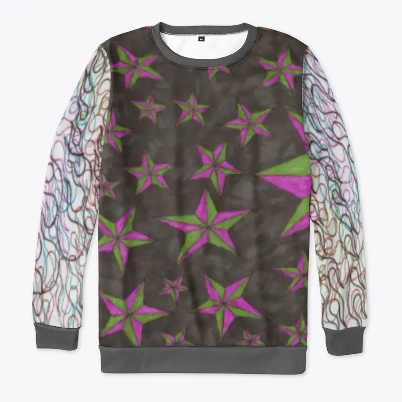 blacked out stars with flaming sleeve