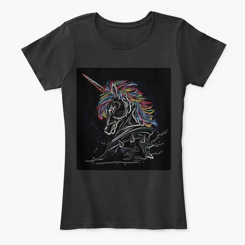 neon punk rock unicorn